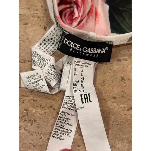 Dolce & Gabbana Swimwear Two Piece High Waist Bikini Set Floral Print - Picture 6 of 11